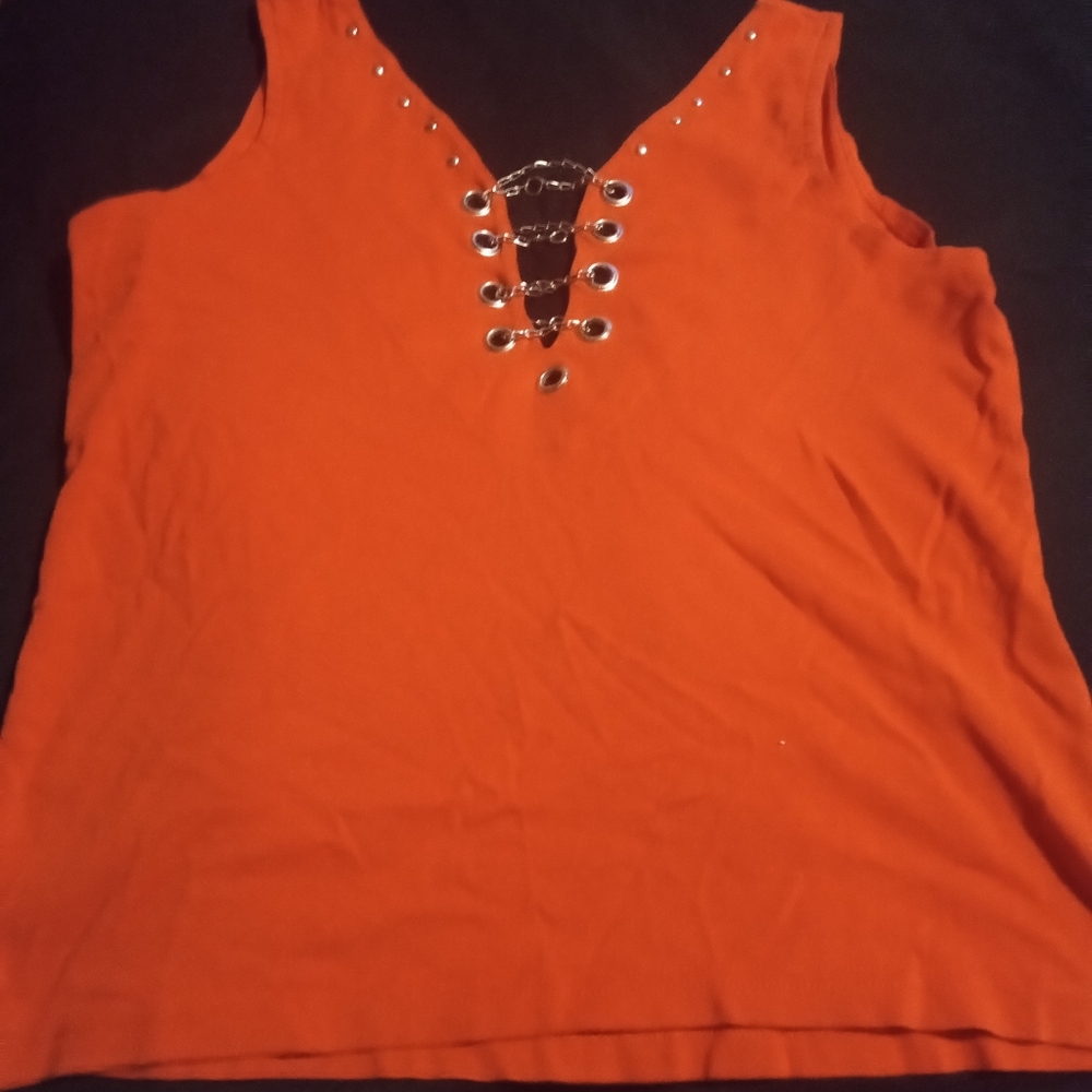 Women's orange Vance Bikerwear tank top